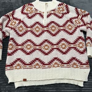 Simply Southern Tribe Soft Cozy Quarter Zip Sweatshirt Women’s Size L